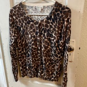 Animal print cardigan